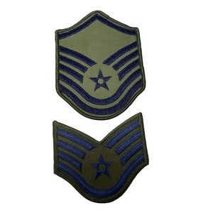 US Air Force Rank Insignia Patch Staff Sergeant SSgt Military Lot of 2 BN